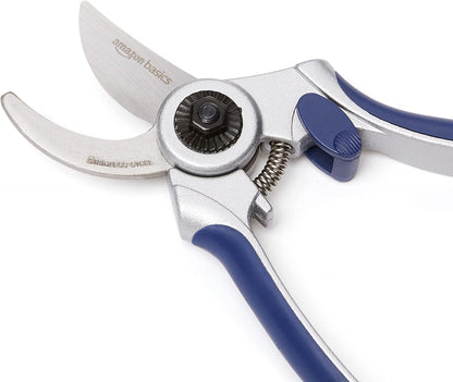 Professional Bypass Pruning Shears, Lightweight Garden Clippers for Cutting Flowers, Trimming Plants, 7-inch Steel Garden Scissors, Blue