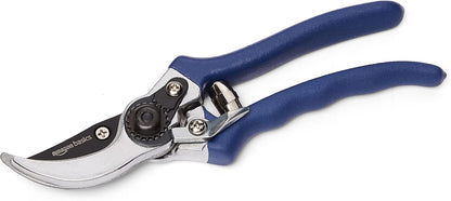 Professional Bypass Pruning Shears, Lightweight Garden Clippers for Cutting Flowers, Trimming Plants, 7-inch Steel Garden Scissors, Blue