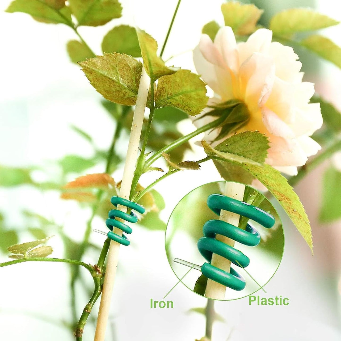 Soft Plant Wire, 49.2 ft Reusable Rubber Twist Ties Heavy Duty Garden Wire for Plants, Soft Twist Plant Tie to Support Plant Vines, Stems & Stalks and for Home Organization (49.2 feet/15 Meters)