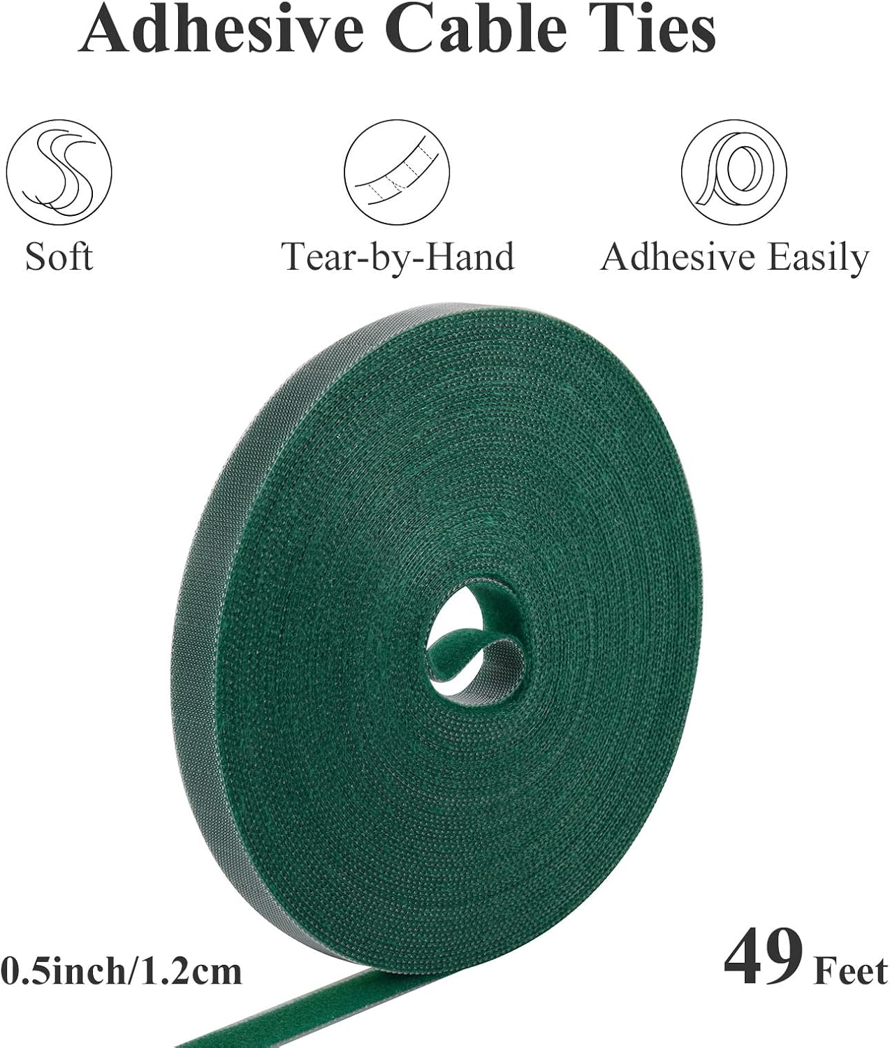 Soft Plant Wire, 49.2 ft Reusable Rubber Twist Ties Heavy Duty Garden Wire for Plants, Soft Twist Plant Tie to Support Plant Vines, Stems & Stalks and for Home Organization (49.2 feet/15 Meters)