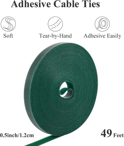 Soft Plant Wire, 49.2 ft Reusable Rubber Twist Ties Heavy Duty Garden Wire for Plants, Soft Twist Plant Tie to Support Plant Vines, Stems & Stalks and for Home Organization (49.2 feet/15 Meters)