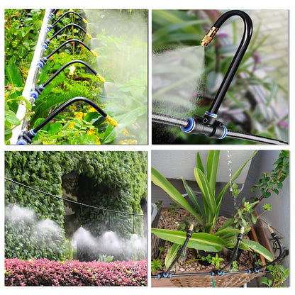 1/4" Drip Irrigation System for Garden Watering 360°Adjustable
