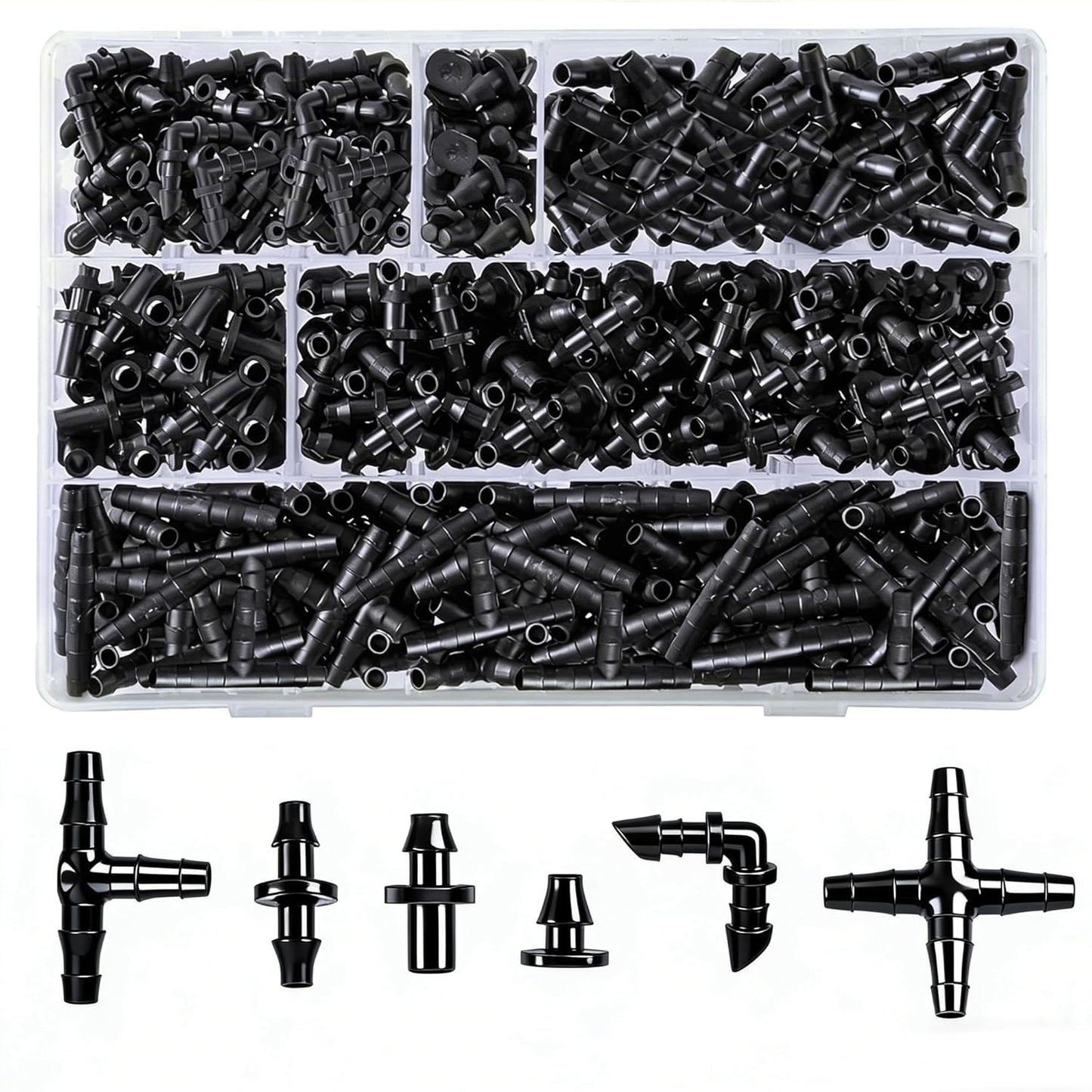 1/4" Drip Irrigation System for Garden Watering 360°Adjustable