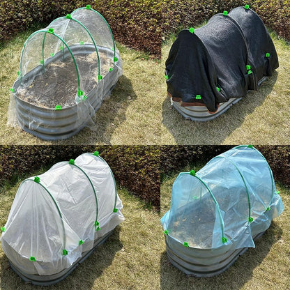 Greenhouse Hoops Set for DIY Grow Tunnel，Metal Connectors Thickened High Tenacity PP Dark Green Garden Hoops for Row Cover，Raised beds，DIY Plant Support Garden Stakes, 25pcs