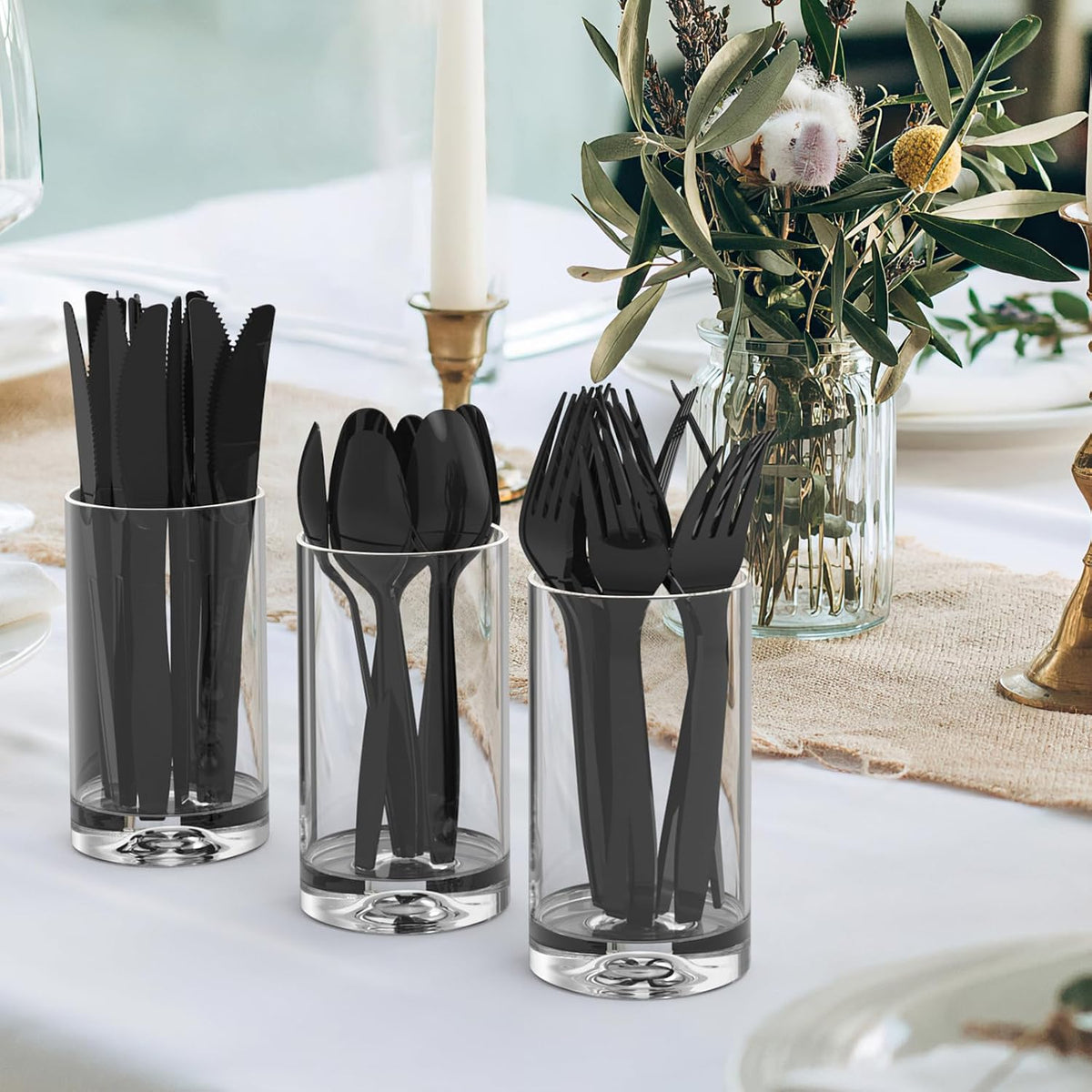 360 Count Extra Heavy Duty Clear Plastic Forks Disposable