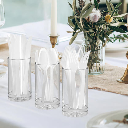 360 Count Extra Heavy Duty Clear Plastic Forks Disposable