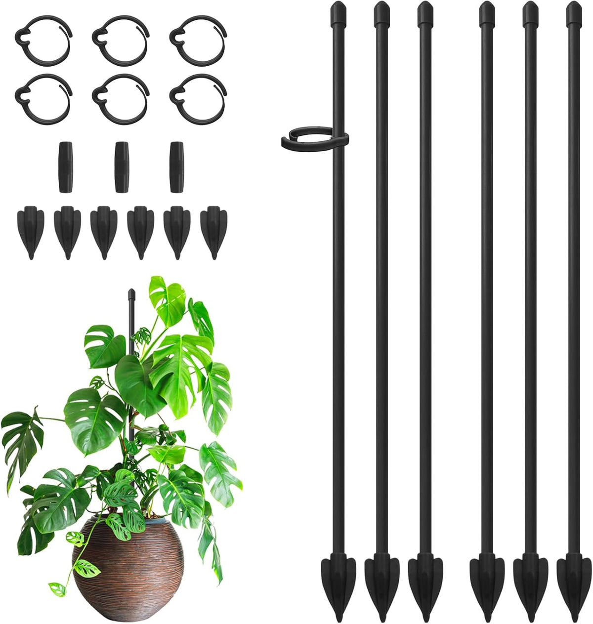 Plant Stakes for Indoor Plants, Plant Support Stakes, 14 Inch