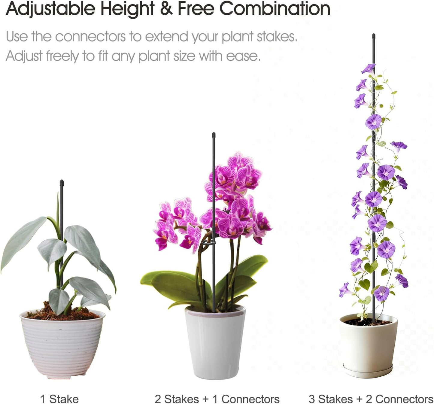 Plant Stakes for Indoor Plants, Plant Support Stakes, 14 Inch