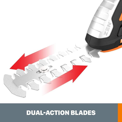 Cordless Grass Shear & Shrub Trimmer, 20V 4" + 8" Bush Trimmer, WG801
