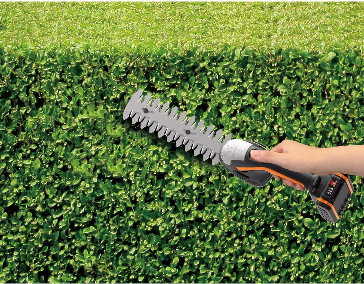 Cordless Grass Shear & Shrub Trimmer, 20V 4" + 8" Bush Trimmer, WG801