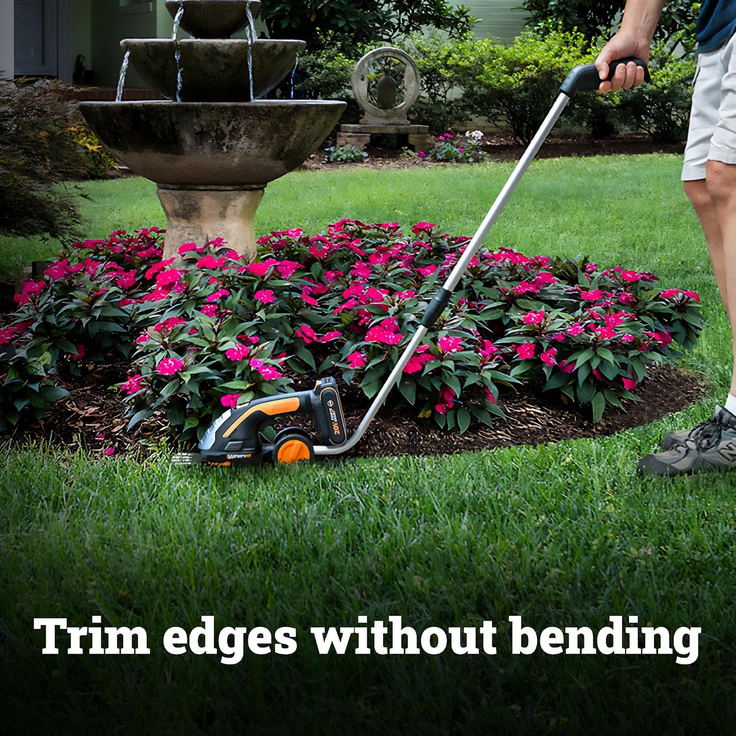 Cordless Grass Shear & Shrub Trimmer, 20V 4" + 8" Bush Trimmer, WG801