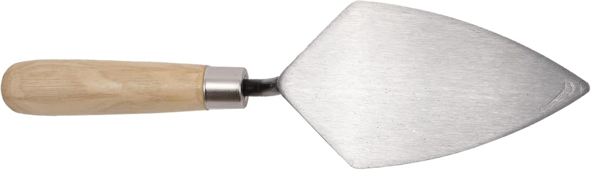 QLT Pointing Trowel, 7 x 3 Inch, Wood Handle for Masonry