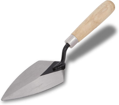 QLT Pointing Trowel, 7 x 3 Inch, Wood Handle for Masonry