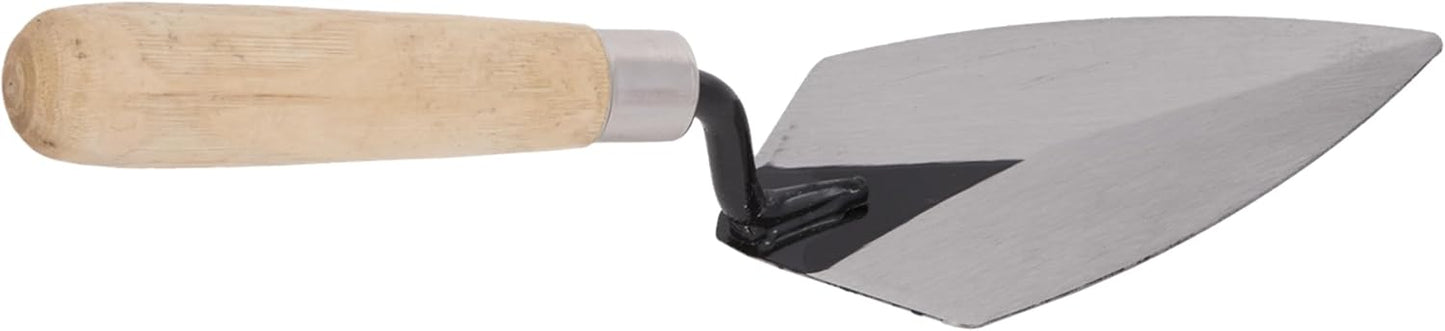 QLT Pointing Trowel, 7 x 3 Inch, Wood Handle for Masonry