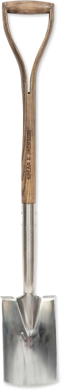 Traditional Stainless Steel Border Fork, Durable Heavy Duty Garden Tool, Ideal for Aerating Weeding and Digging, Comfortable Wooden Handle