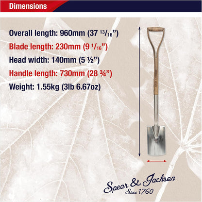 Traditional Stainless Steel Border Fork, Durable Heavy Duty Garden Tool, Ideal for Aerating Weeding and Digging, Comfortable Wooden Handle