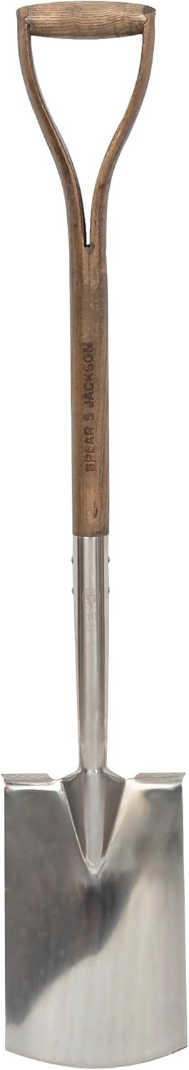 Traditional Stainless Steel Border Fork, Durable Heavy Duty Garden Tool, Ideal for Aerating Weeding and Digging, Comfortable Wooden Handle