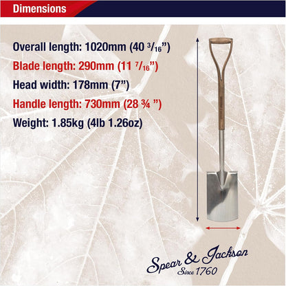 Traditional Stainless Steel Border Fork, Durable Heavy Duty Garden Tool, Ideal for Aerating Weeding and Digging, Comfortable Wooden Handle