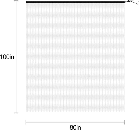 1N 6 x 7 Feet Insect Bird Barrier Netting Mesh with Drawstring, Garden Bug Netting Plant Cover for Protect Plant Fruits Flower from Insect Bird Eating