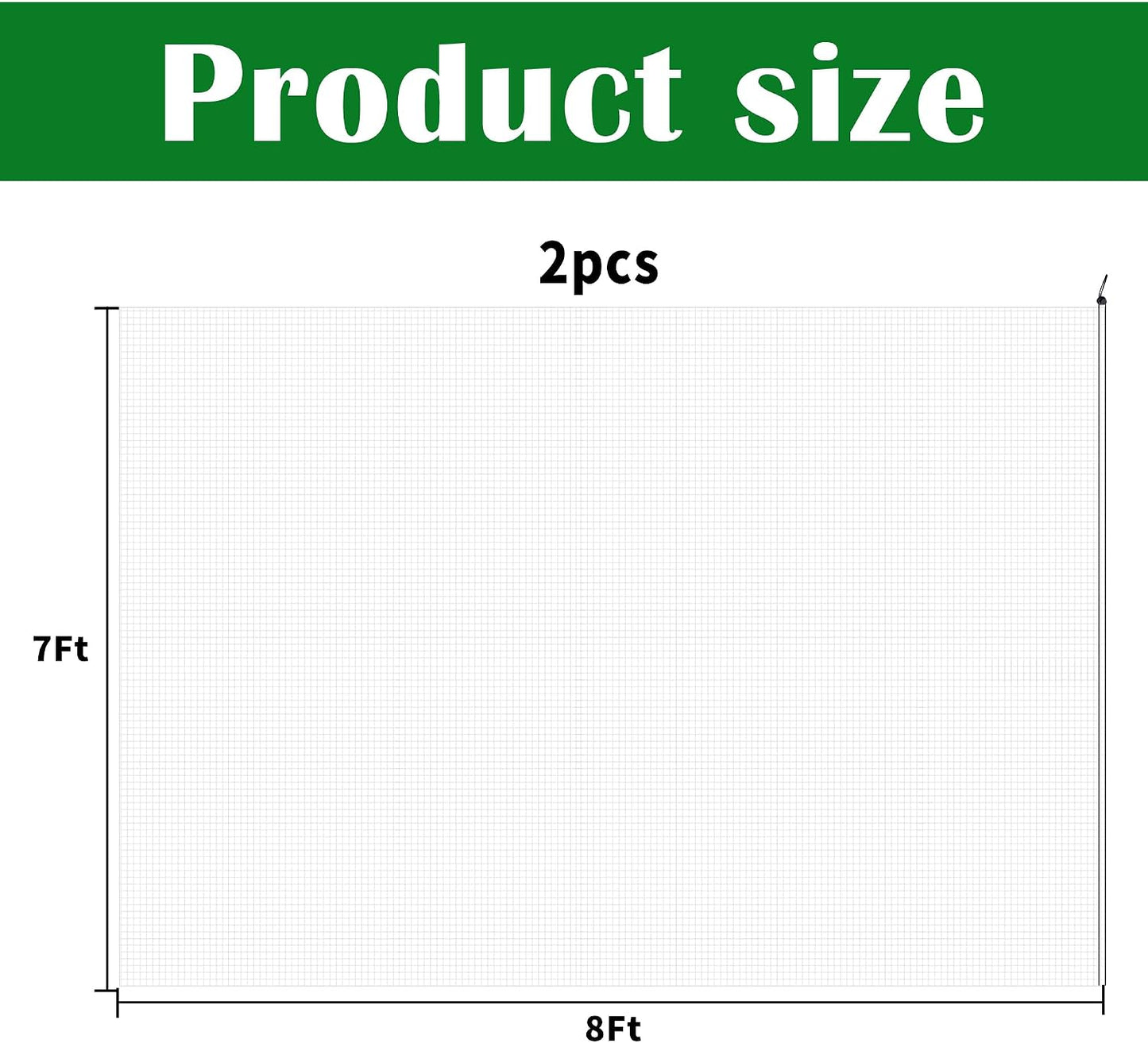 1N 6 x 7 Feet Insect Bird Barrier Netting Mesh with Drawstring, Garden Bug Netting Plant Cover for Protect Plant Fruits Flower from Insect Bird Eating