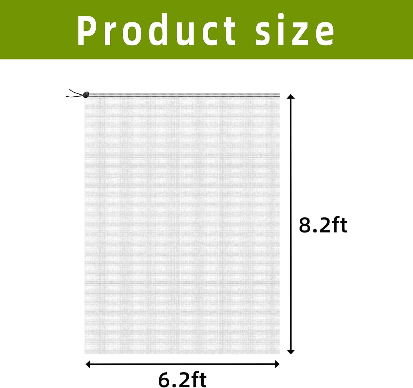 1N 6 x 7 Feet Insect Bird Barrier Netting Mesh with Drawstring, Garden Bug Netting Plant Cover for Protect Plant Fruits Flower from Insect Bird Eating