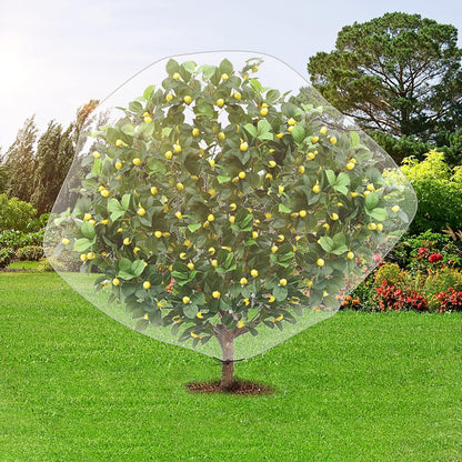 1N 6 x 7 Feet Insect Bird Barrier Netting Mesh with Drawstring, Garden Bug Netting Plant Cover for Protect Plant Fruits Flower from Insect Bird Eating