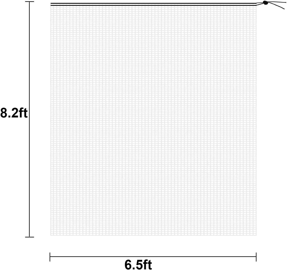 1N 6 x 7 Feet Insect Bird Barrier Netting Mesh with Drawstring, Garden Bug Netting Plant Cover for Protect Plant Fruits Flower from Insect Bird Eating