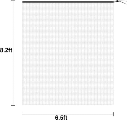 1N 6 x 7 Feet Insect Bird Barrier Netting Mesh with Drawstring, Garden Bug Netting Plant Cover for Protect Plant Fruits Flower from Insect Bird Eating