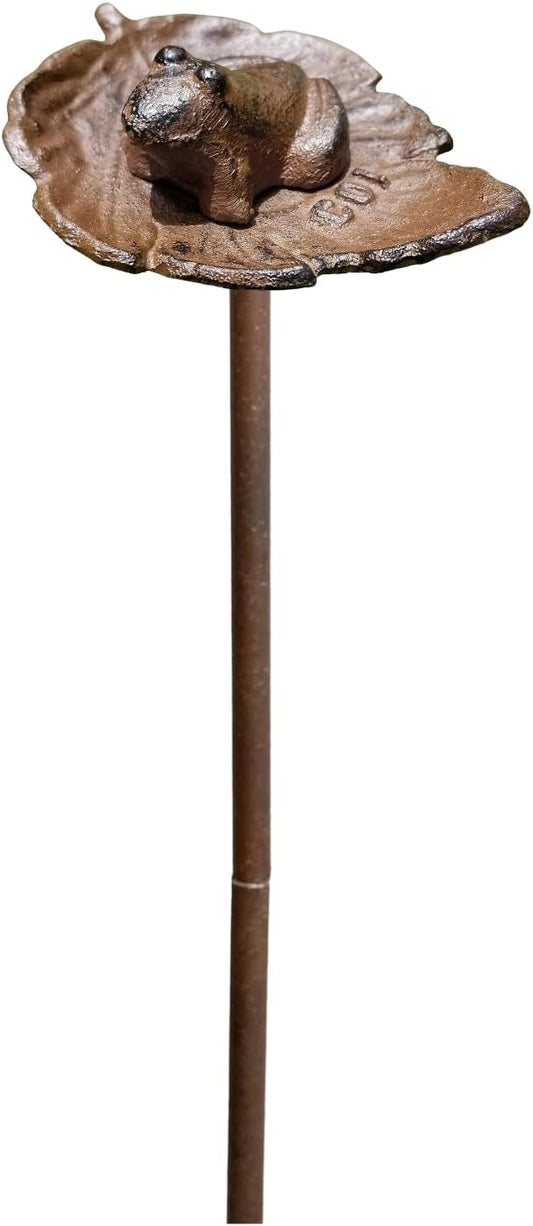 Carver's Olde Iron Frog Garden Hose Guide Stake - Heavy Duty 19-Inch