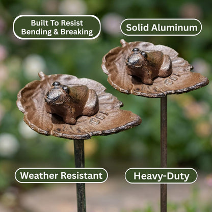 Carver's Olde Iron Frog Garden Hose Guide Stake - Heavy Duty 19-Inch