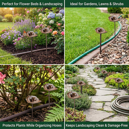 Carver's Olde Iron Frog Garden Hose Guide Stake - Heavy Duty 19-Inch
