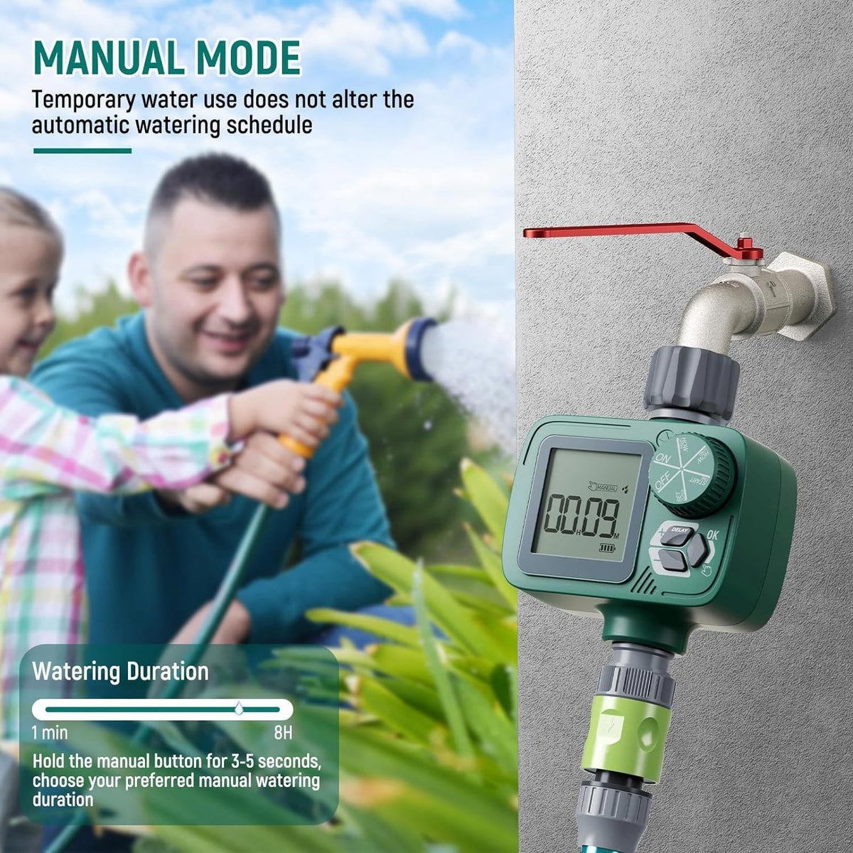Sprinkler Timer, Programmable Hose Timer with Automatic Watering System