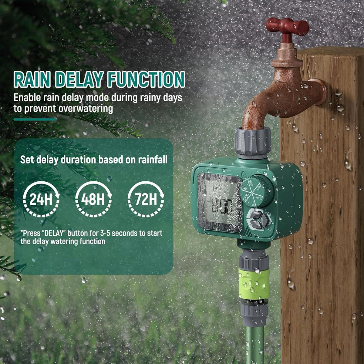 Sprinkler Timer, Programmable Hose Timer with Automatic Watering System