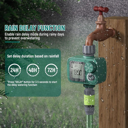 Sprinkler Timer, Programmable Hose Timer with Automatic Watering System
