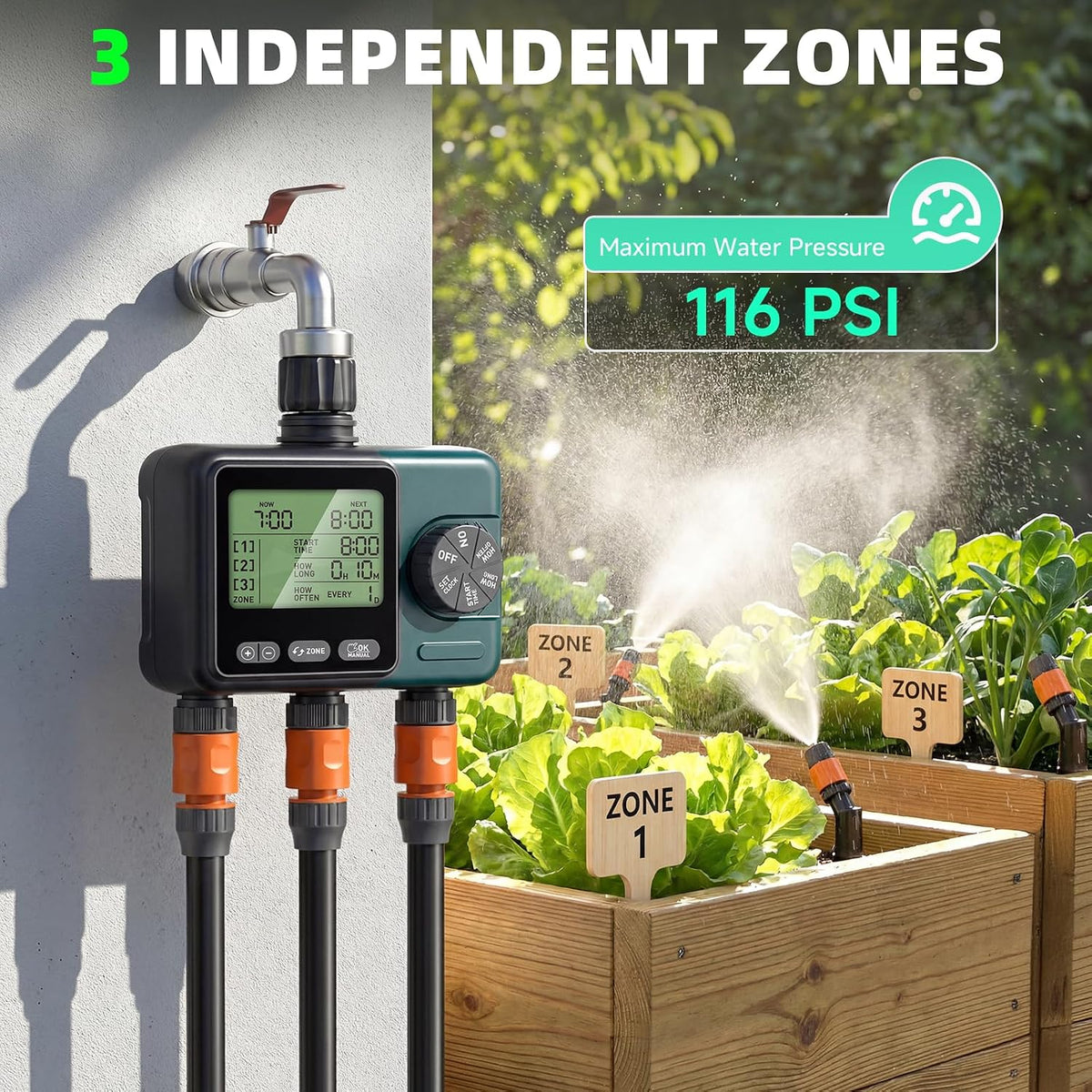 Sprinkler Timer, Programmable Hose Timer with Automatic Watering System
