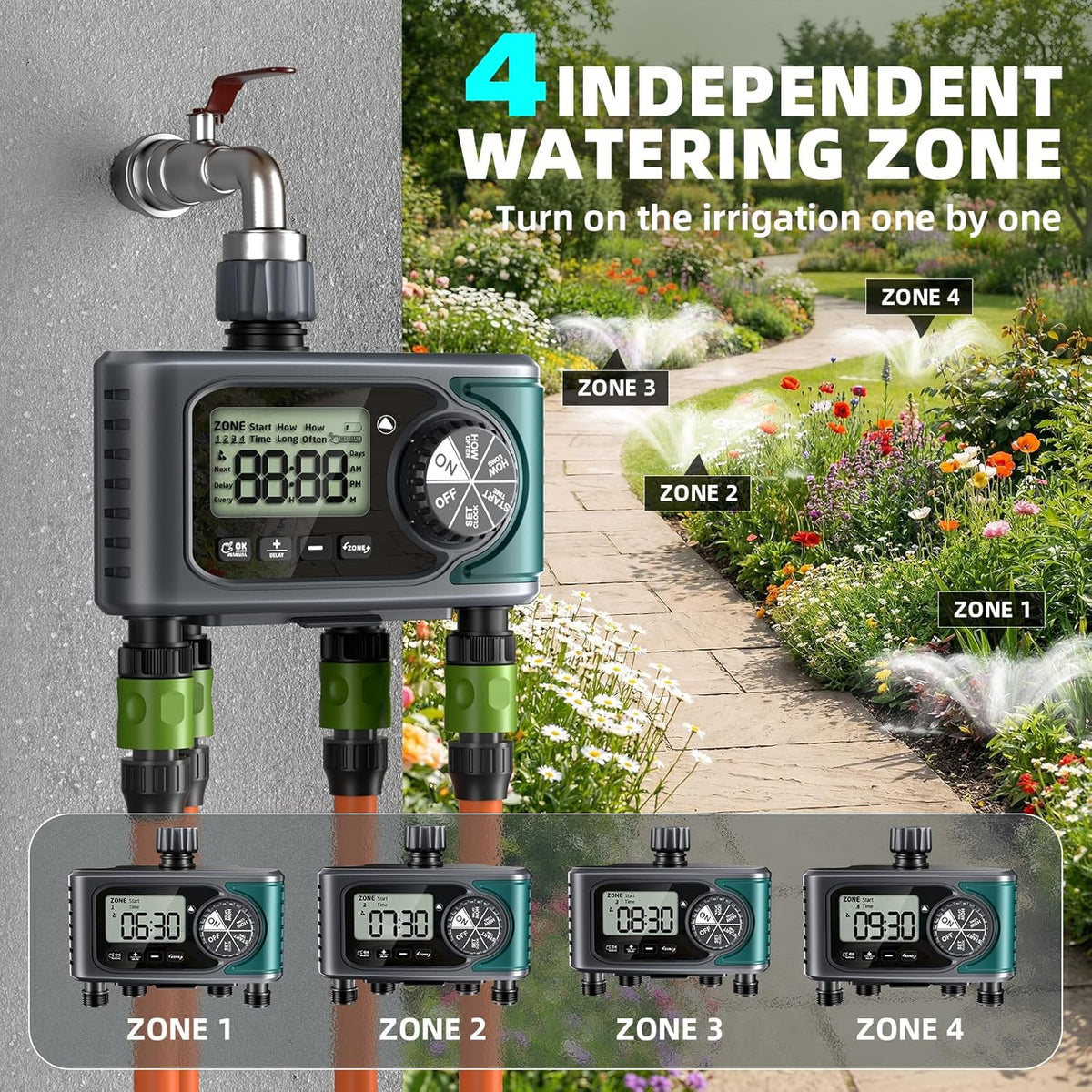 Sprinkler Timer, Programmable Hose Timer with Automatic Watering System