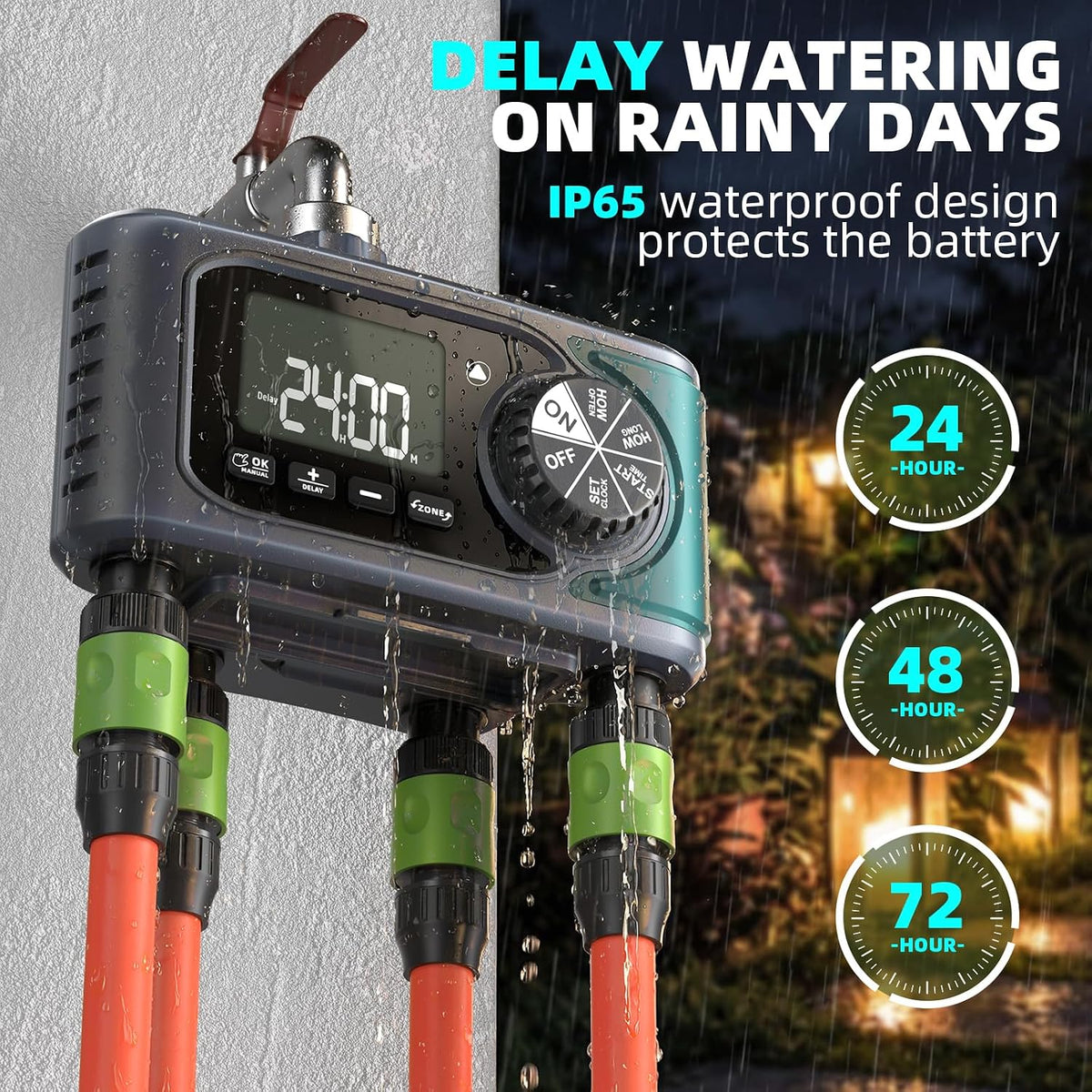 Sprinkler Timer, Programmable Hose Timer with Automatic Watering System