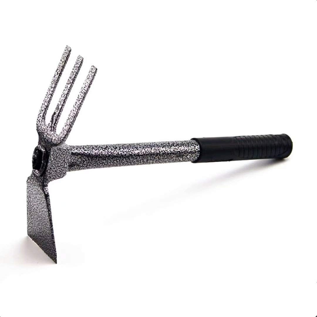 Garden Big Hand Digger and Hoe Combo Garden Tool,Heavy Duty Hand Tiller,Garden Hoe,Cultivator,Non-Slip Handle & Anti-Rust Head is The Perfect Dual Headed Weeding Tool.(Big)