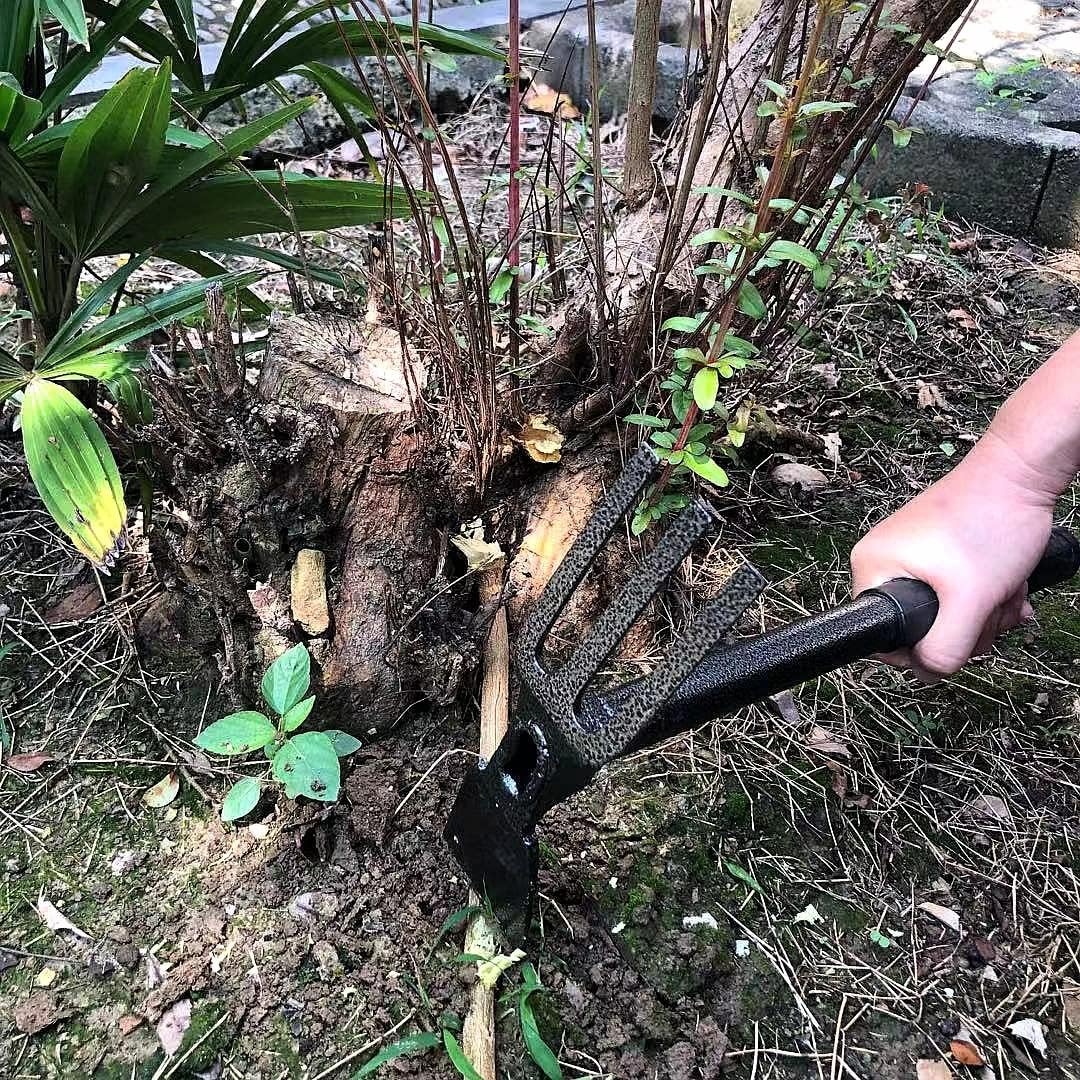 Garden Big Hand Digger and Hoe Combo Garden Tool,Heavy Duty Hand Tiller,Garden Hoe,Cultivator,Non-Slip Handle & Anti-Rust Head is The Perfect Dual Headed Weeding Tool.(Big)
