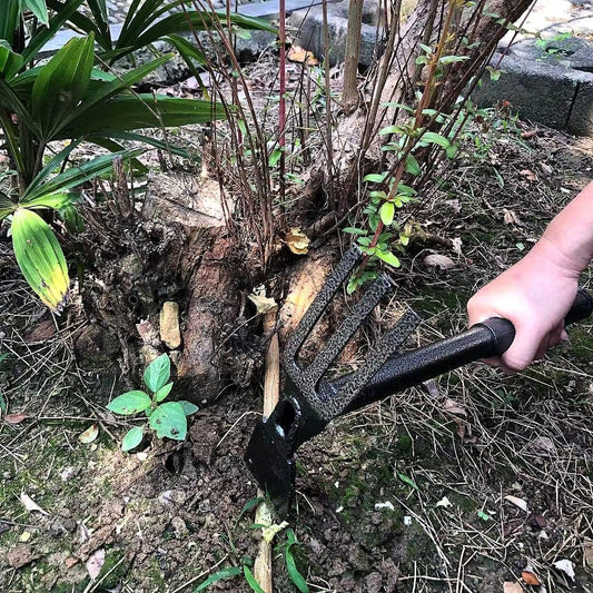 Garden Big Hand Digger and Hoe Combo Garden Tool,Heavy Duty Hand Tiller,Garden Hoe,Cultivator,Non-Slip Handle & Anti-Rust Head is The Perfect Dual Headed Weeding Tool.(Big)