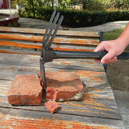 Garden Big Hand Digger and Hoe Combo Garden Tool,Heavy Duty Hand Tiller,Garden Hoe,Cultivator,Non-Slip Handle & Anti-Rust Head is The Perfect Dual Headed Weeding Tool.(Big)