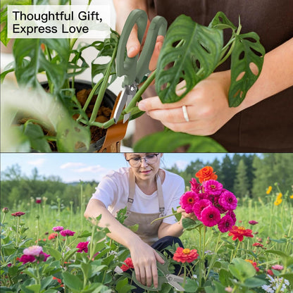 Flower Scissors, Premium Steel Garden Pruning Shears, Pink