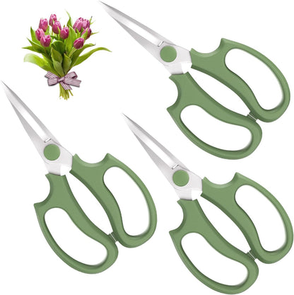 Flower Scissors, Premium Steel Garden Pruning Shears, Pink