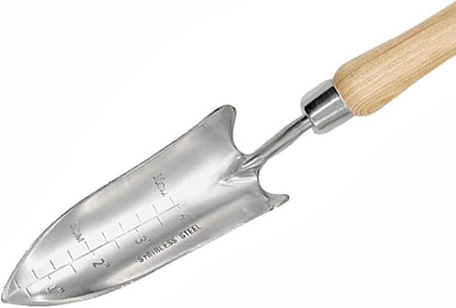 Long Handle Garden Shovel – Stainless Steel Gardening Hand Trowel for Planting Digging Transplanting (Wide Shovel)