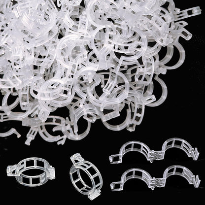 150pcs Plant Support Clips - Tomato Clips for String Trellis, Grape Vine Clips for Garden Netting Climbing Plants, Secured Plastic Plant Clip for Fixing Stem and Vine