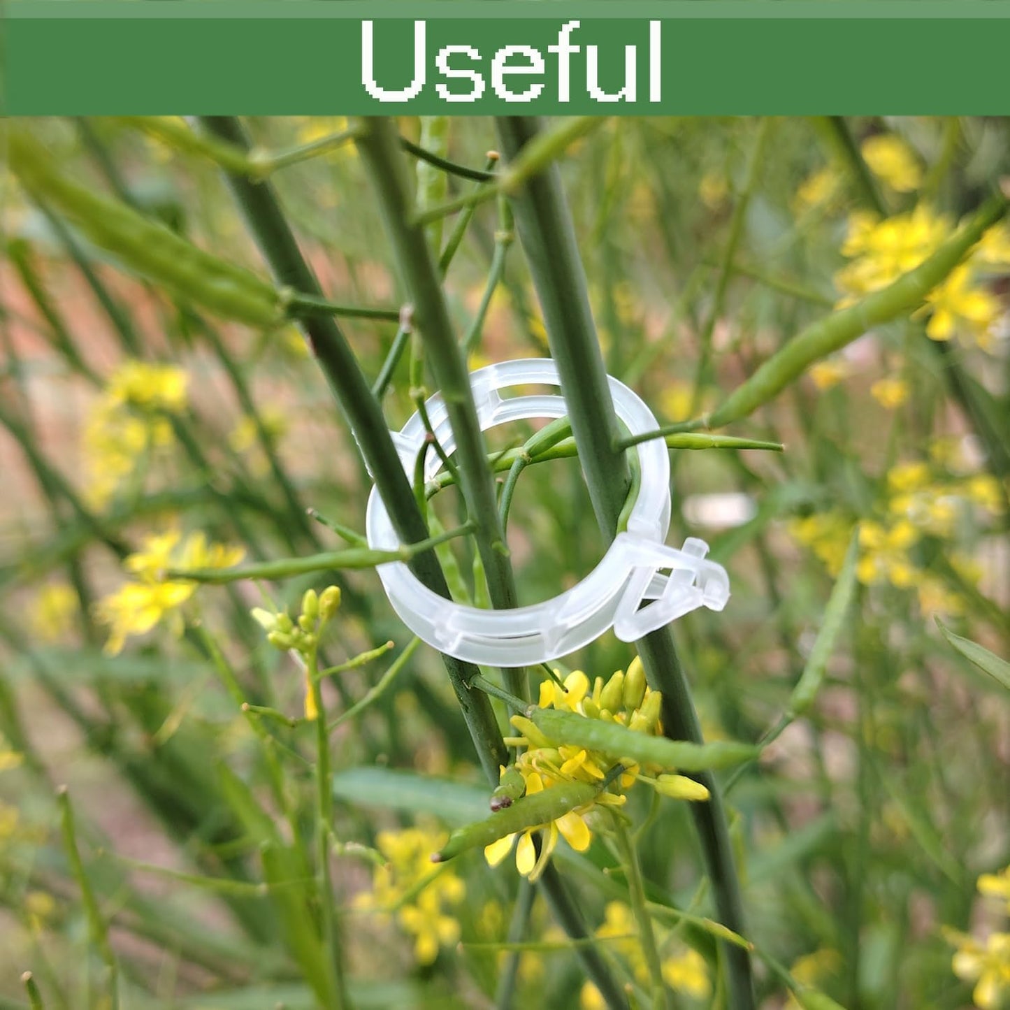 150pcs Plant Support Clips - Tomato Clips for String Trellis, Grape Vine Clips for Garden Netting Climbing Plants, Secured Plastic Plant Clip for Fixing Stem and Vine