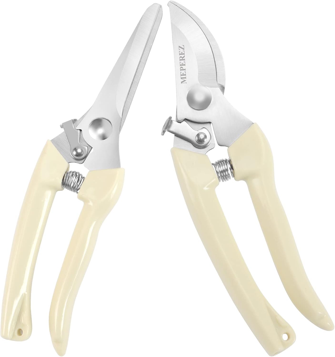 Premium garden shears, pruning scissors gardening tools, pruners for flower, bushes, rose and fruit tree, use for florist, yard and orchard the plant clippers, sharp steel anvil snips