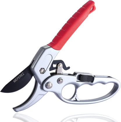 Premium garden shears, pruning scissors gardening tools, pruners for flower, bushes, rose and fruit tree, use for florist, yard and orchard the plant clippers, sharp steel anvil snips