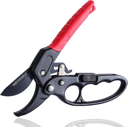 Premium garden shears, pruning scissors gardening tools, pruners for flower, bushes, rose and fruit tree, use for florist, yard and orchard the plant clippers, sharp steel anvil snips