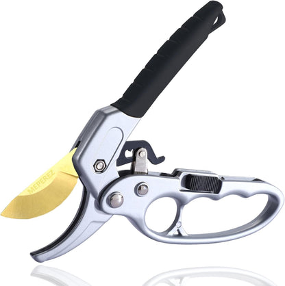 Premium garden shears, pruning scissors gardening tools, pruners for flower, bushes, rose and fruit tree, use for florist, yard and orchard the plant clippers, sharp steel anvil snips